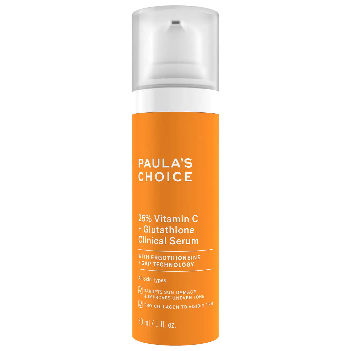 25% Vitamin C + Glutathione Clinical Serum for Brightening & Dark Spots - Paula’s Choice / Suero de vitamina C para la luminosidad