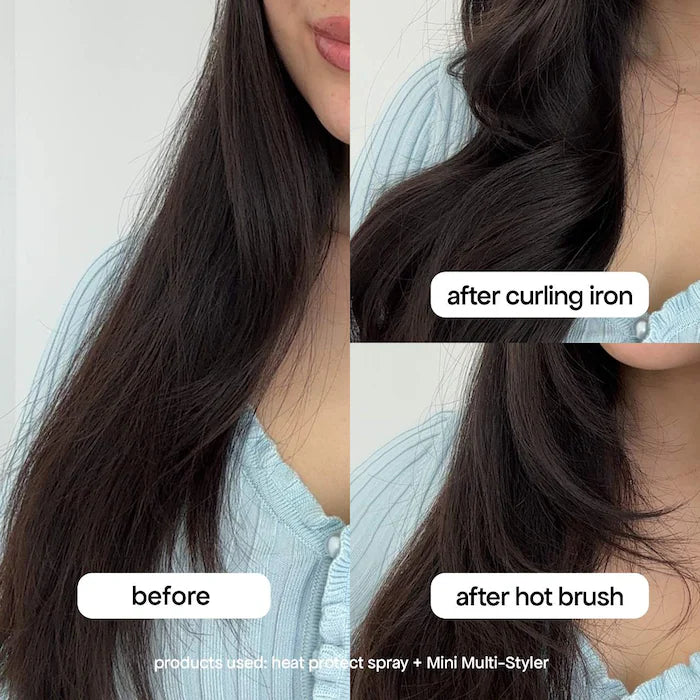 *PREORDEN: Mini Interchangeable 2-in-1 Hair Straightener Brush and Curling Iron - BondiBoost / mini herramienta para cabello de viaje doble voltaje