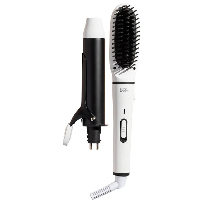 *PREORDEN: Mini Interchangeable 2-in-1 Hair Straightener Brush and Curling Iron - BondiBoost / mini herramienta para cabello de viaje doble voltaje