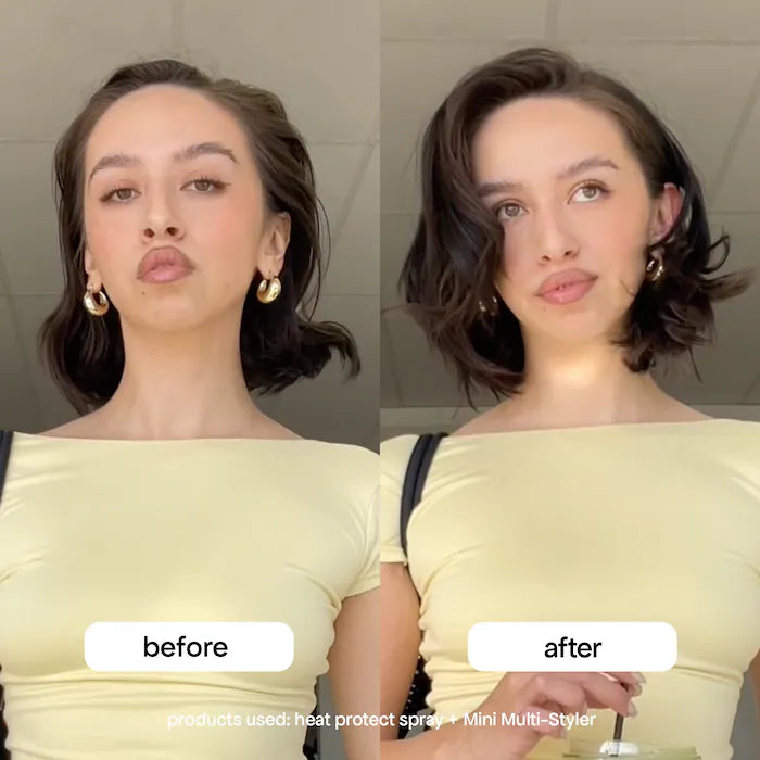 *PREORDEN: Mini Interchangeable 2-in-1 Hair Straightener Brush and Curling Iron - BondiBoost / mini herramienta para cabello de viaje doble voltaje