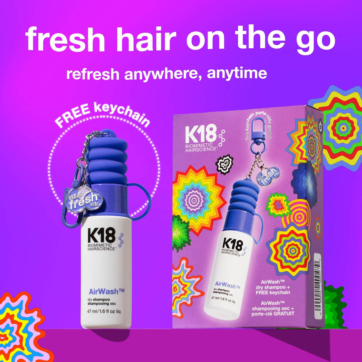 *PREORDEN: AirWash™ Dry Shampoo - K18 Biomimetic Hairscience / Shampoo en seco