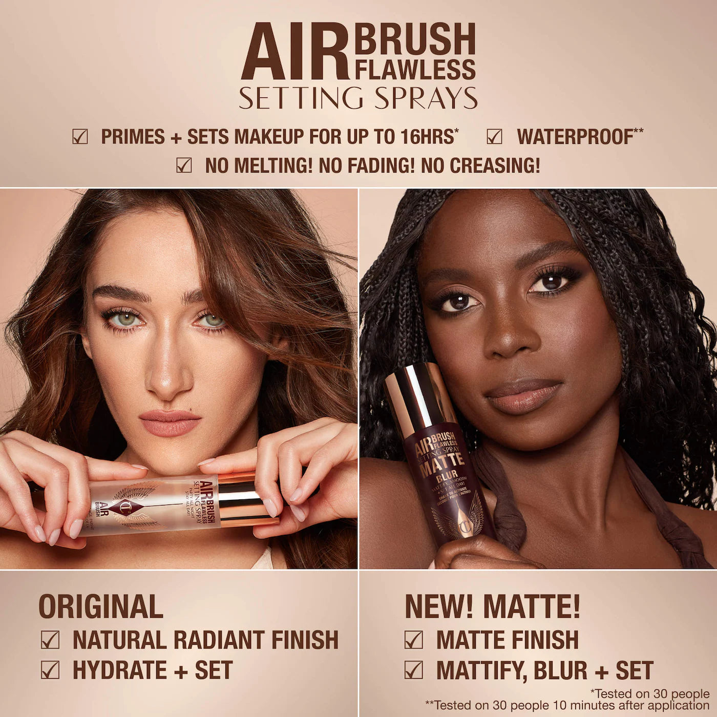 *PREORDEN: Airbrush Flawless Matte Blurring & Waterproof Setting Spray - Charlotte Tilbury / Spray fijador mate