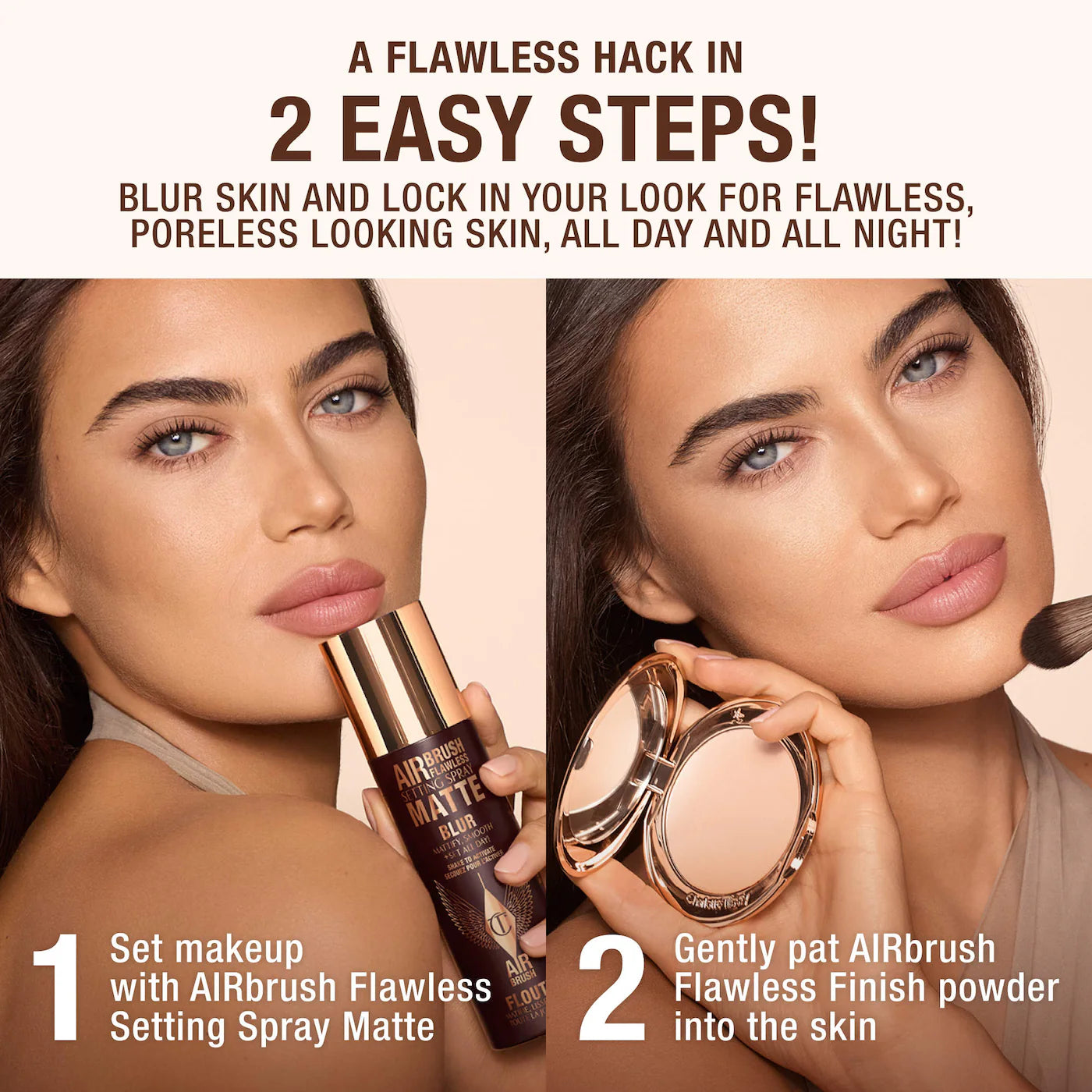 *PREORDEN: Airbrush Flawless Matte Blurring & Waterproof Setting Spray - Charlotte Tilbury / Spray fijador mate