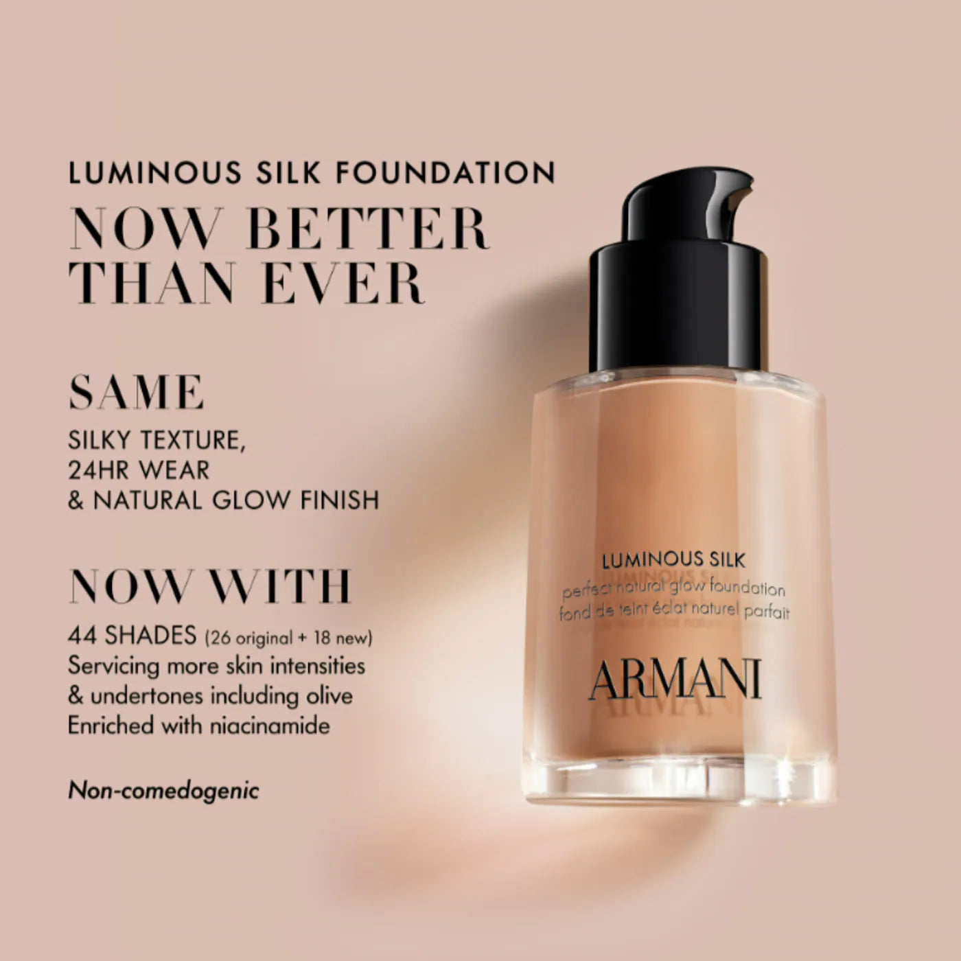 *PREORDEN: Luminous Silk Natural Glow Blurring Liquid Foundation with 24 Hour Wear - Armani Beauty / Base con acabado luminoso