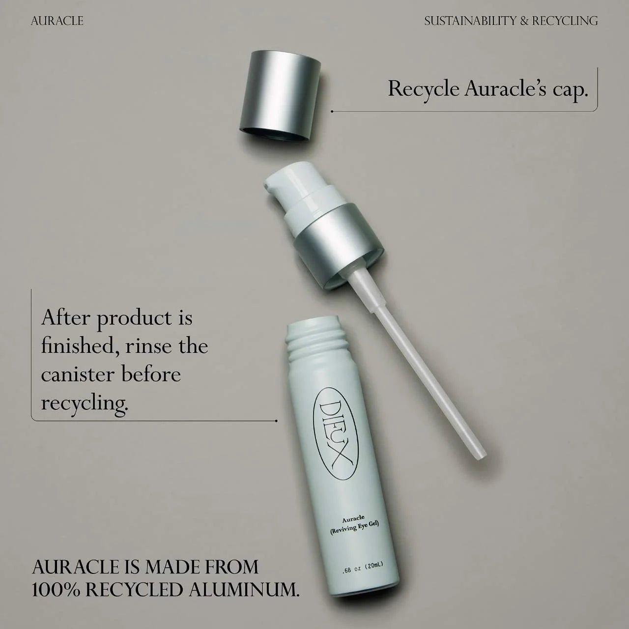 Auracle Reviving Eye Gel 20mL - Dieux / Contorno de ojos revitalizante