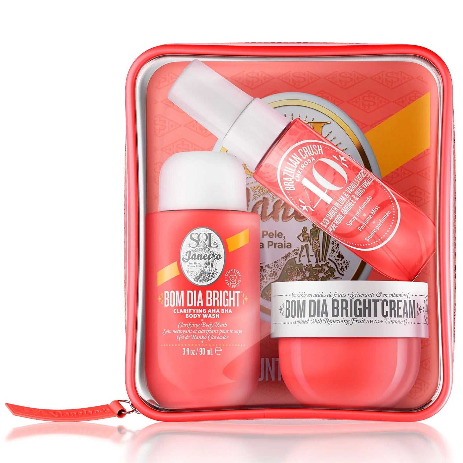 *PREORDEN: Bom Dia Bright™ Jet Set - Sol de Janeiro / Set de fragancia, crema y gel