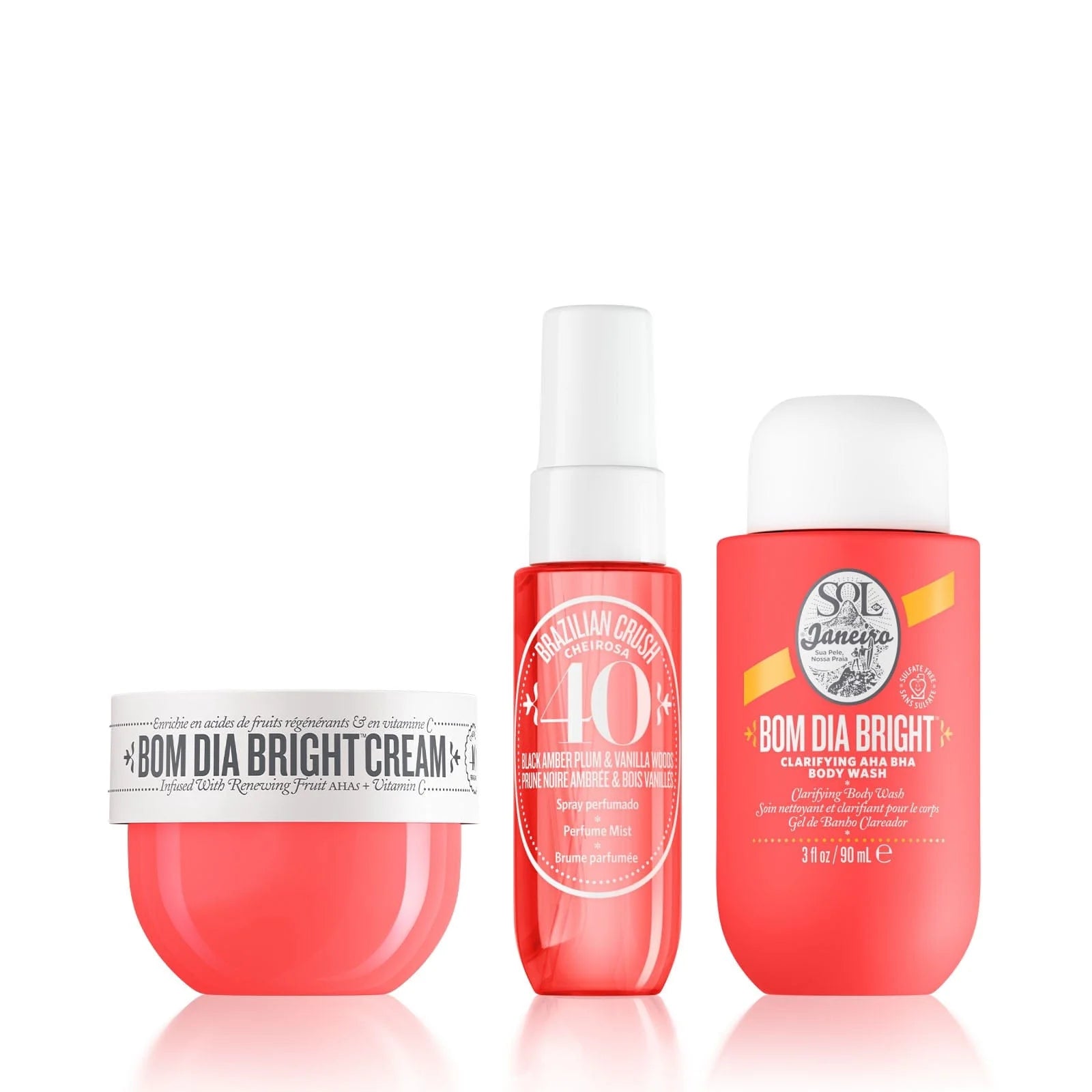 *PREORDEN: Bom Dia Bright™ Jet Set - Sol de Janeiro / Set de fragancia, crema y gel