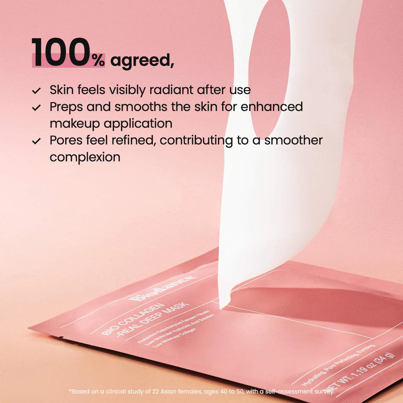 *PREORDEN: Paquete 4 pzas Bio Collagen Real Deep Mask for Pore Minimizing & Firming Care - Biodance / Máscarillas hidratantes