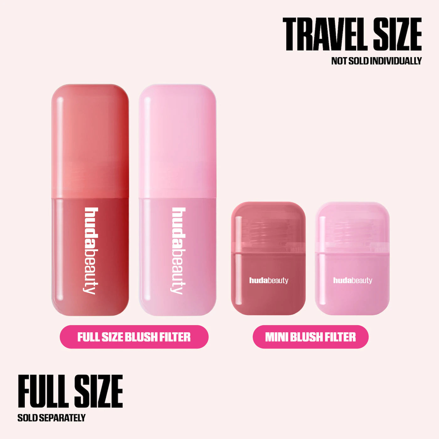 *PREORDEN: Mini Blush Mocktail Duos - HUDA BEAUTY / Set de mini blush