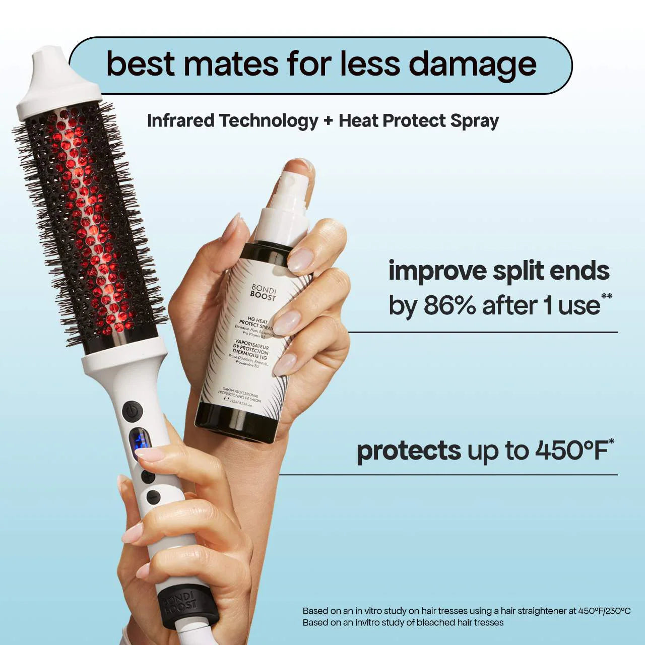 *PREORDEN: Infrared Heated Thermal Long Barrel Hot Round Brush - BondiBoost / Cepillo térmico