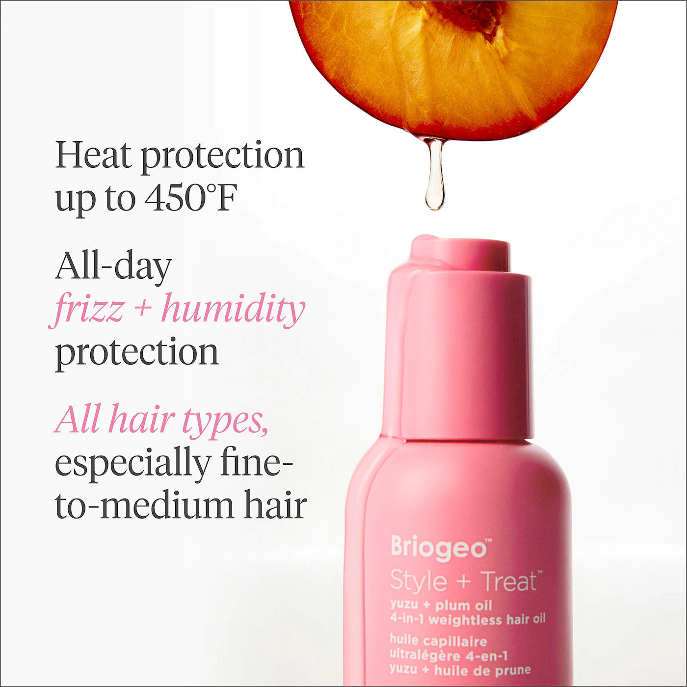 Style + Treat™ 4-in-1 Smoothing, Weightless Hair Oil for Fine to Medium Hair - Briogeo / Aceite protector e hidratante de cabello