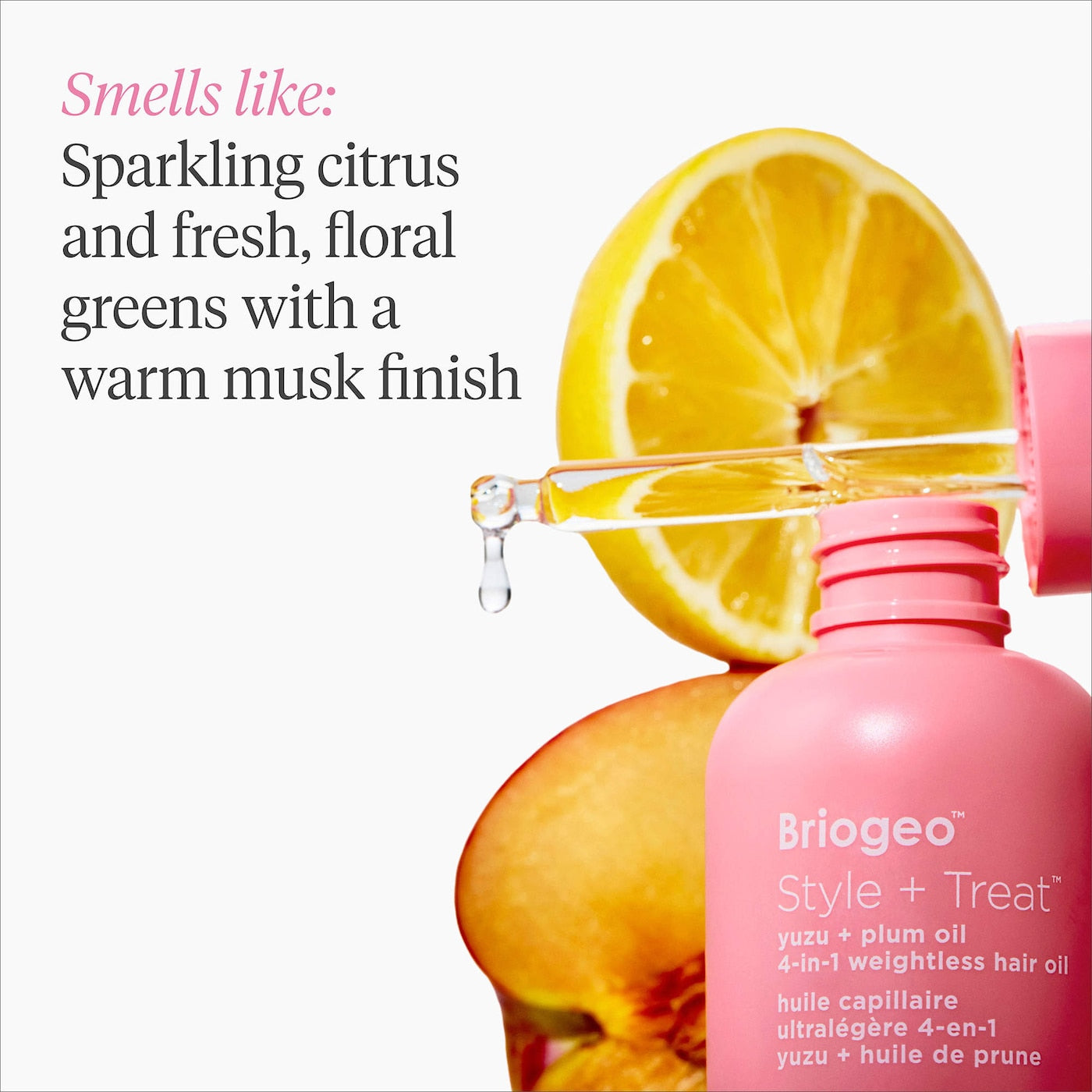 Style + Treat™ 4-in-1 Smoothing, Weightless Hair Oil for Fine to Medium Hair - Briogeo / Aceite protector e hidratante de cabello