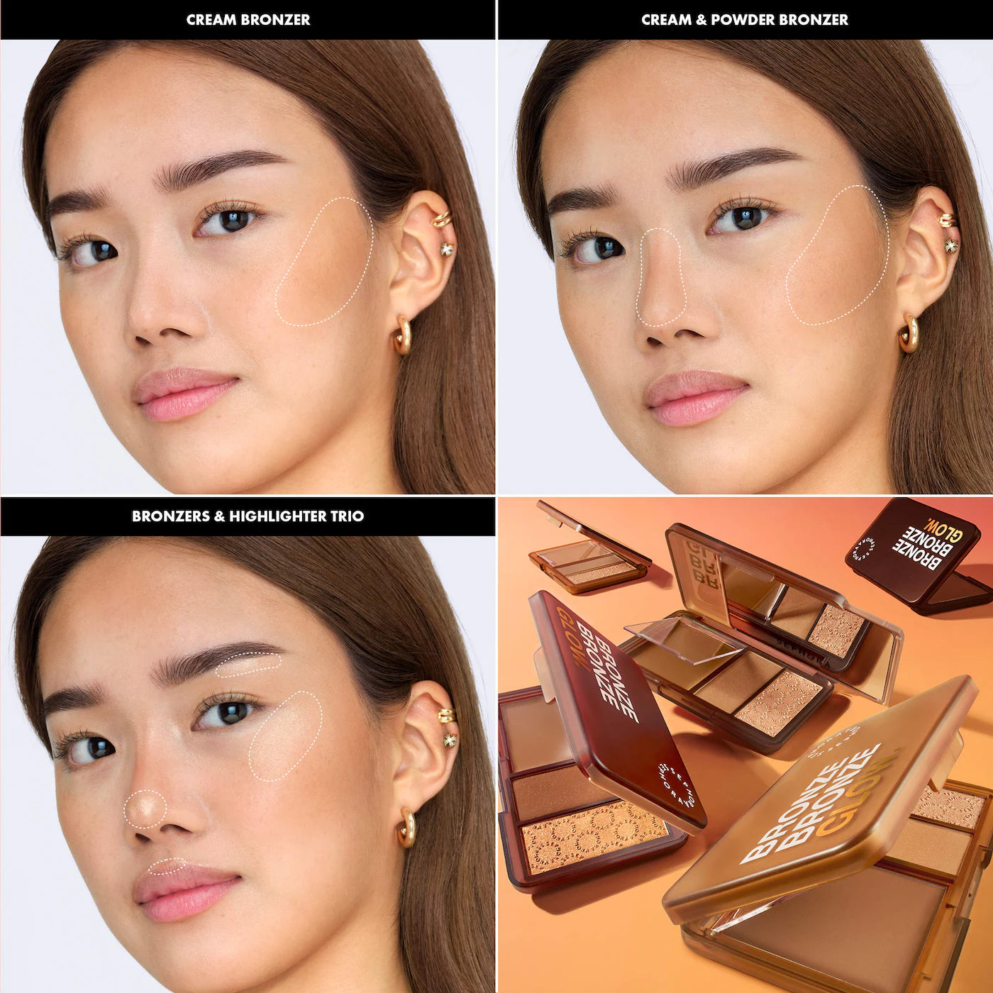 *PREODEN: Bronze Bronze Glow Face Palette - SEPHORA COLLECTION / Paleta de iluminador y bronzer en crema y polvo