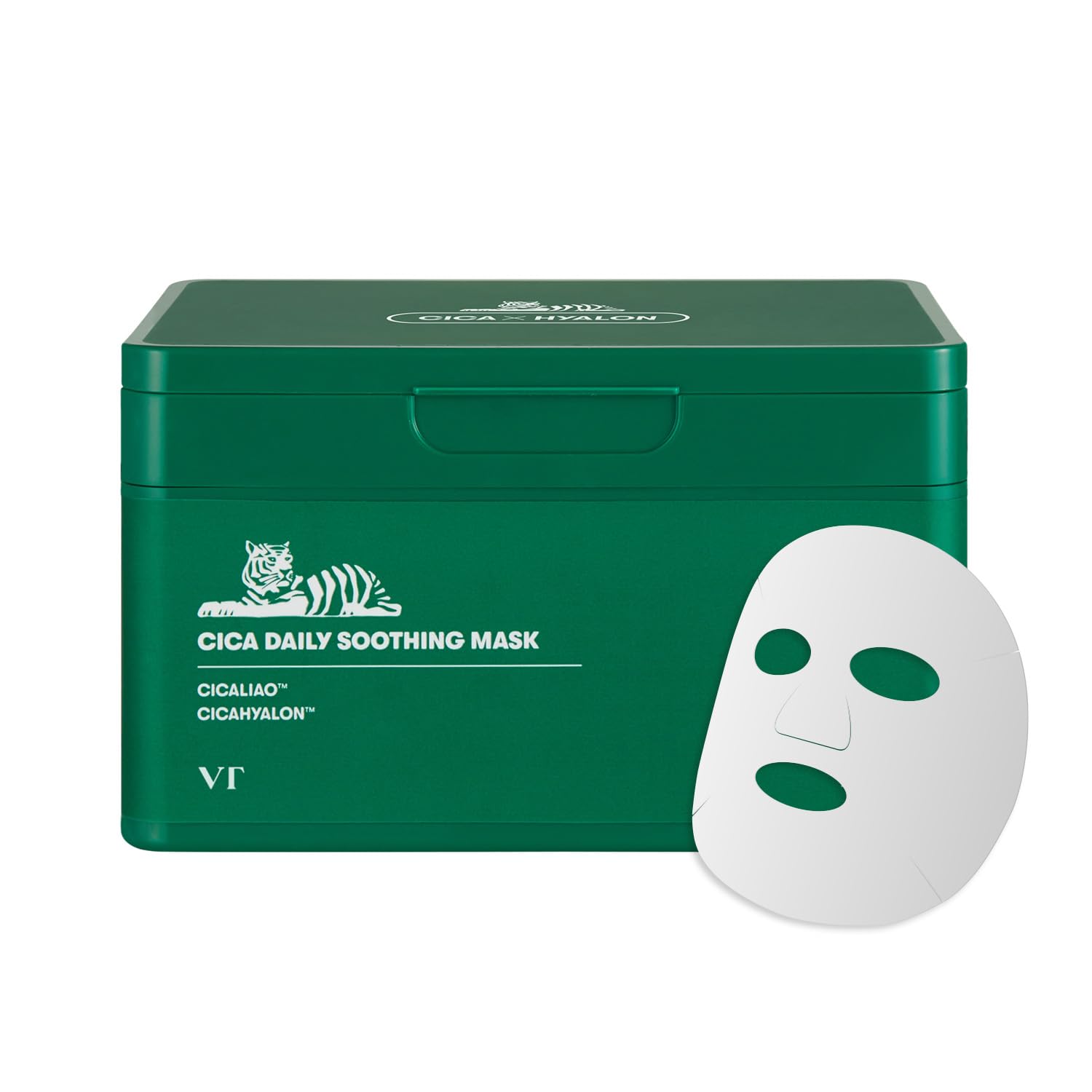 PREORDEN: CICA Daily Soothing Mask (30 pz) / VT COSMETICS – Mascarilla facial coreana calmante e hidratante con centella asiática