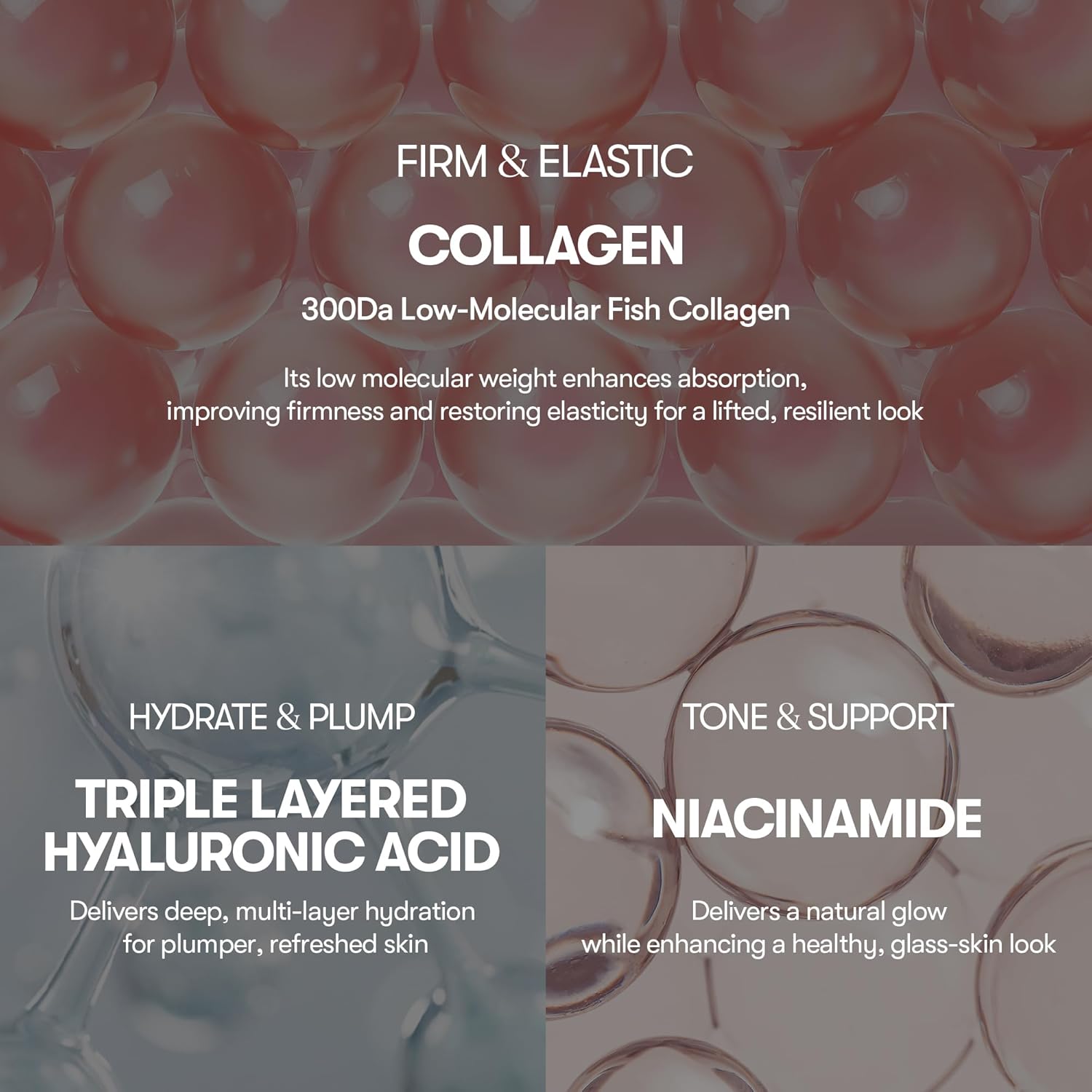 CICA Pink Daily Mask 30 Sheets, 300Da Low Molecular Collagen for Skin Elasticity, Hydrating & Firming, Pink Collagen Essence, Korean Face Mask - VT COSMETICS / Mascarilla facial de colágeno