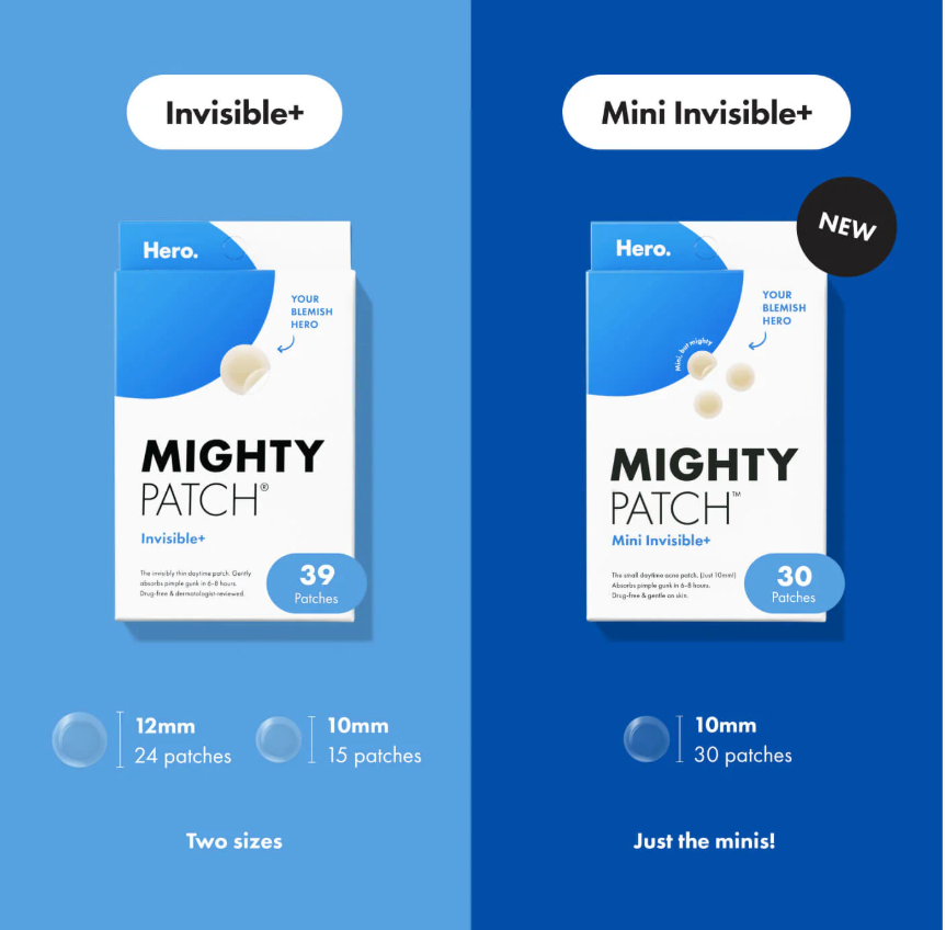 *PREORDEN: Mighty Patch Invisible+ Acne pimple patches 39PZ y 30PZ - Hero / Parches de acné invisibles en 2 tamaños