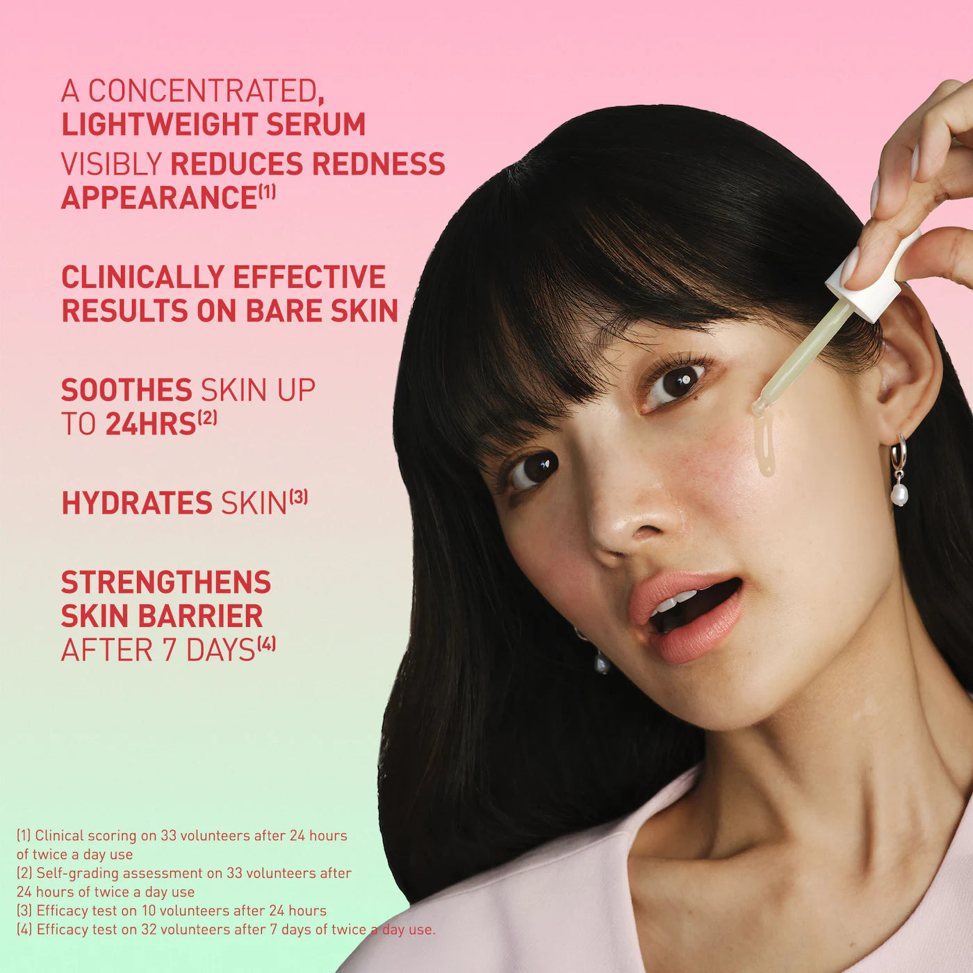 Centella Red Serum for Visible Redness & Immediate Soothing Effect on Sensitive Skin - Erborian / Sérum de Centella Roja para el enrojecimiento y pieles sensibles.