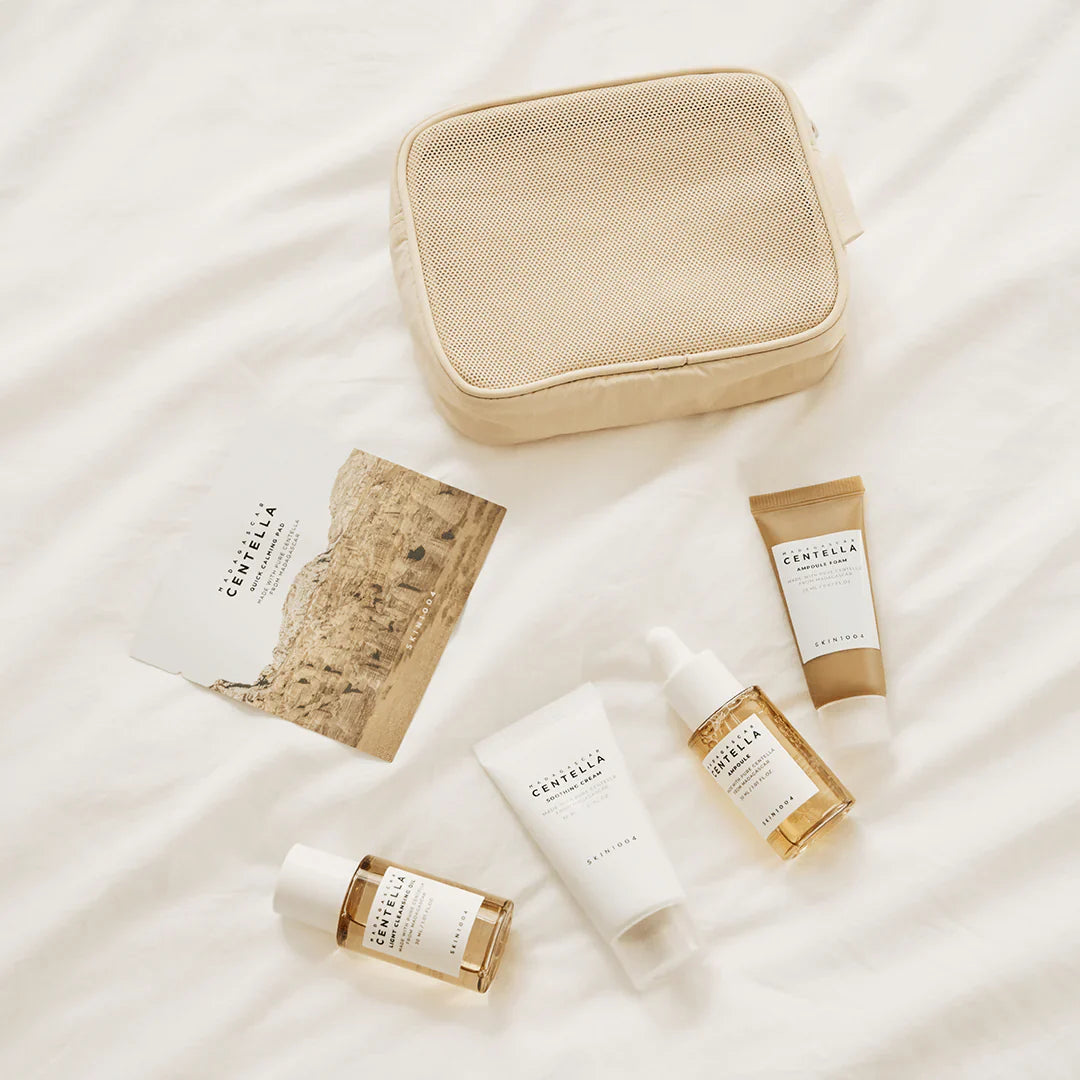 Centella Travel Pouch Set - SKIN 1004 / Set 5 pzas rutina de rostro