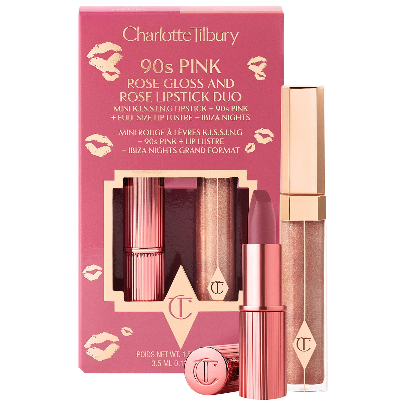 K.I.S.S.I.N.G Lipstick and Lip Gloss Duos - Charlotte Tilbury / Set 2pzs brillo labial