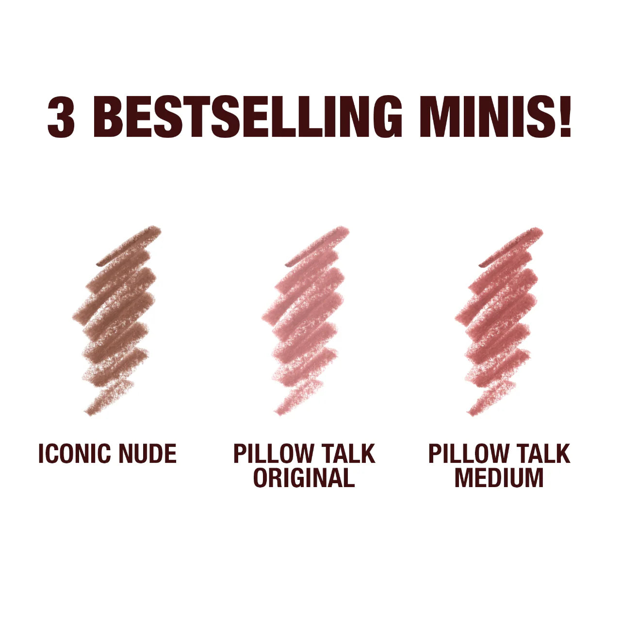 Mini Iconic Lip Cheat Lip Liner Trio - Charlotte Tilbury / Set 3 pzas delineador de labios