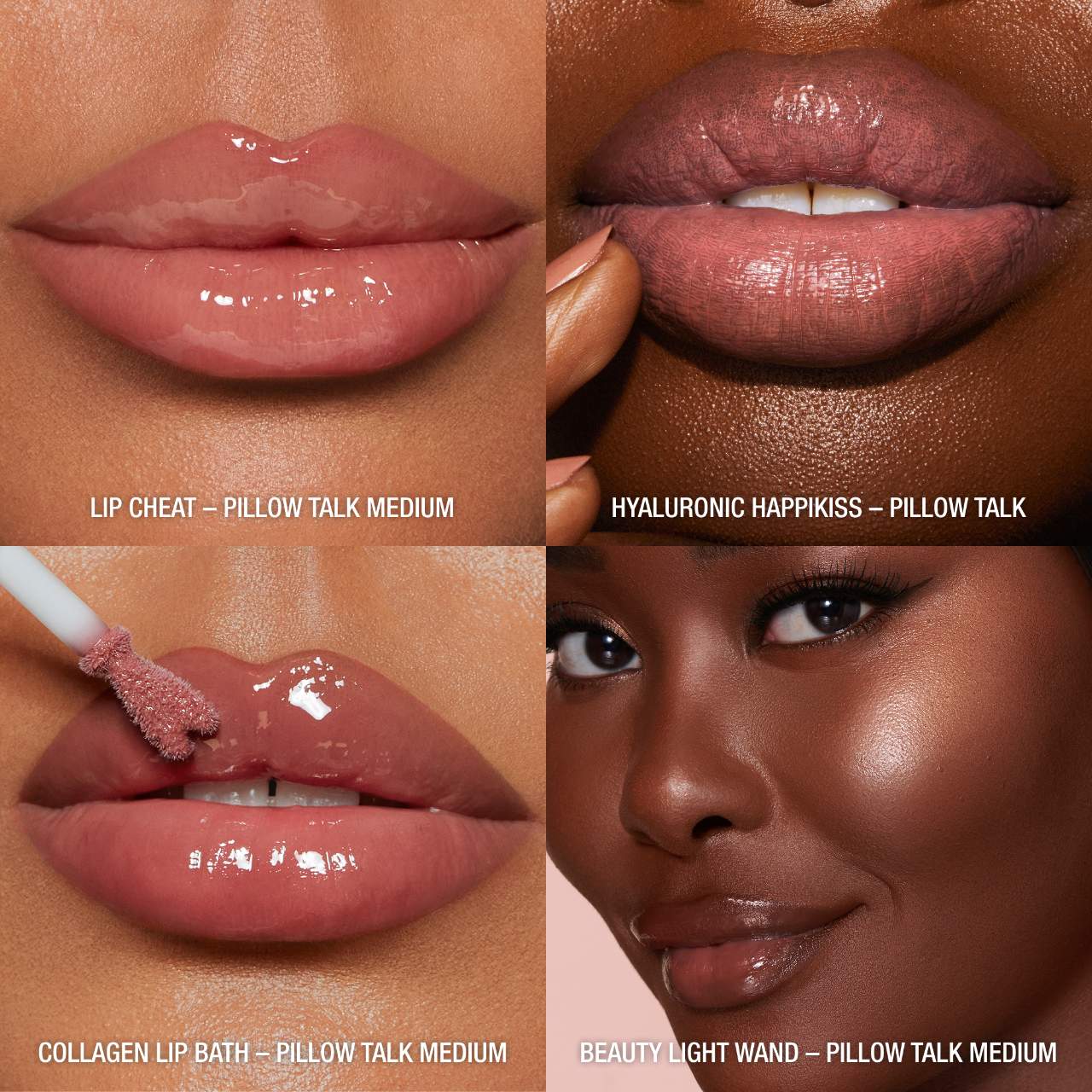 Pillow Talk Iconic Lip and Cheek Secrets Set - Charlotte Tilbury / Set 4 pzas labios y mejillas