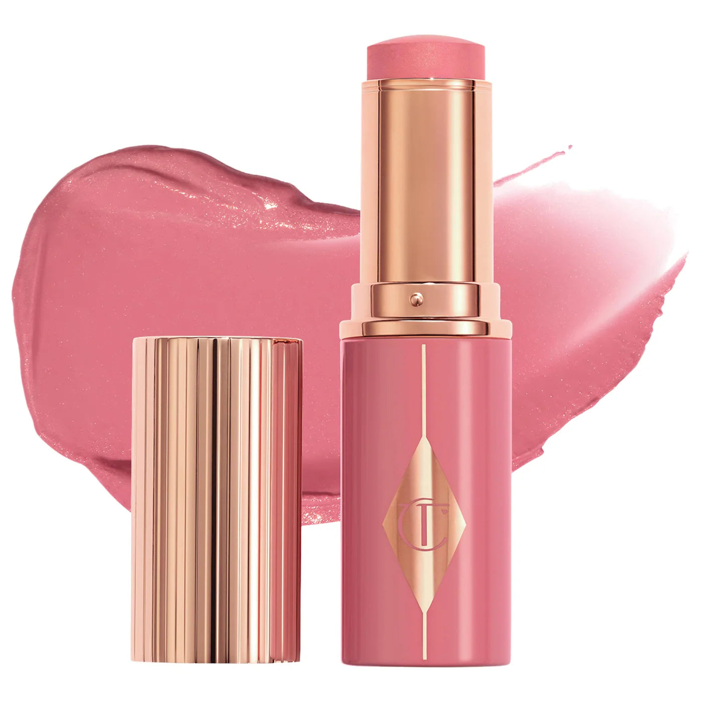 *PREORDEN: Unreal Lip + Cheek Glow Blush Stick with Hyaluronic Acid - Charlotte Tilbury / Rubor hidratante en barra
