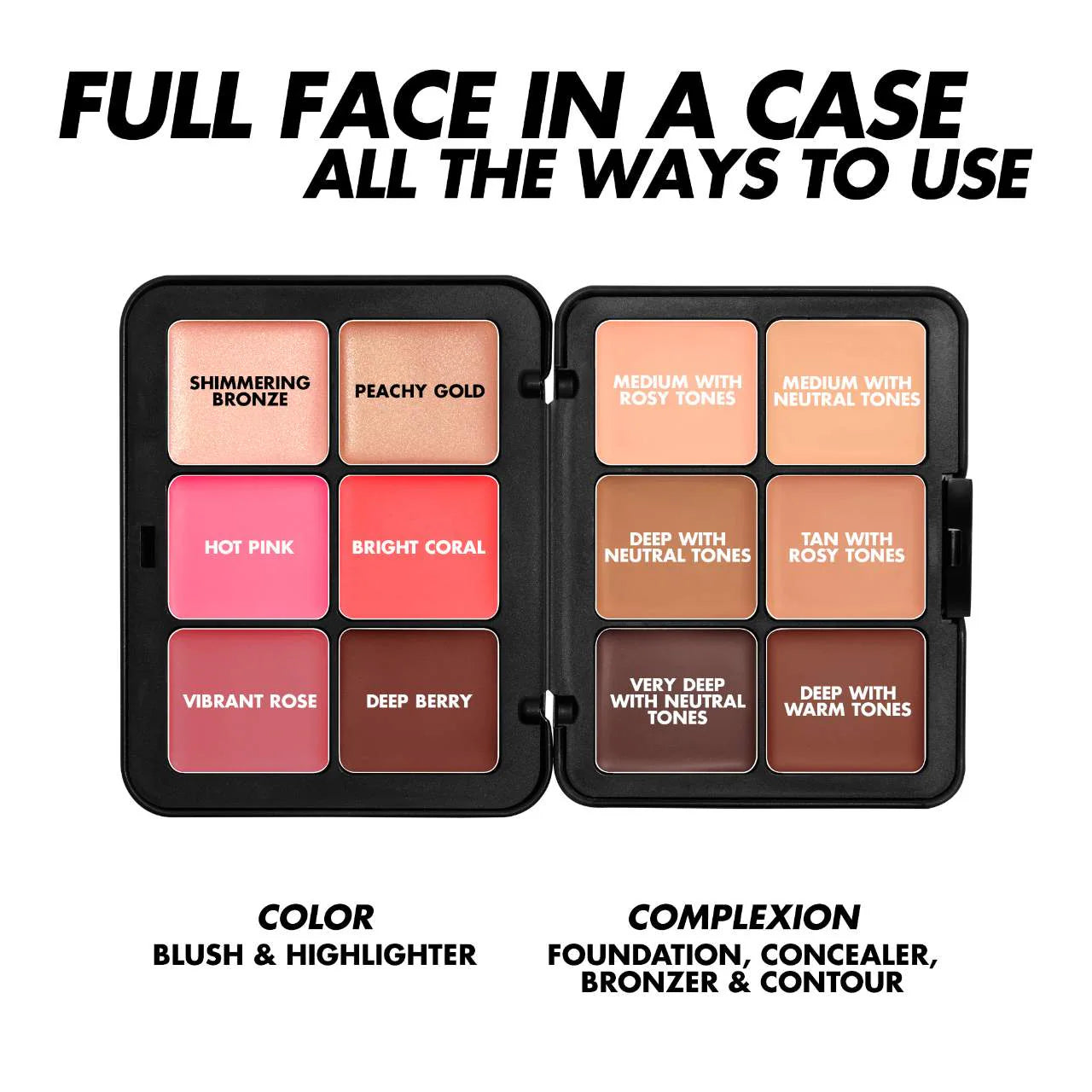 *PREORDEN: HD Skin Face Essentials Long-Lasting Full Face Cream Palette - MAKE UP FOR EVER / Paleta de sombras en crema