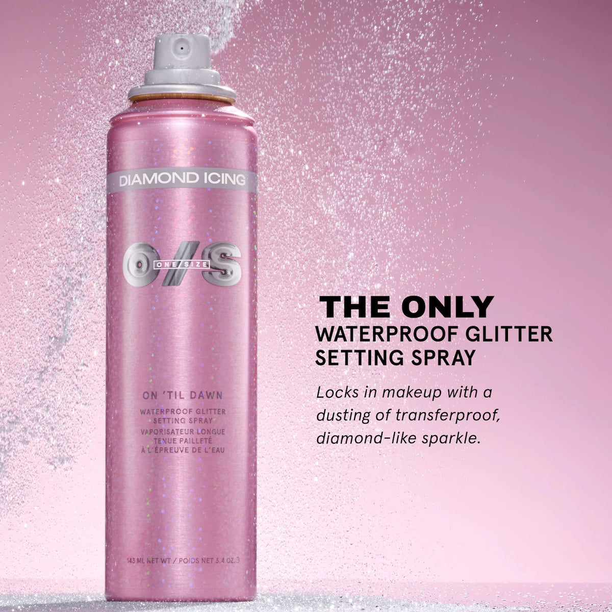*PREORDEN: On 'Til Dawn Diamond Icing Glitter Waterproof Setting Spray - ONE/SIZE by Patrick Starrr / Spray fijador con brillos