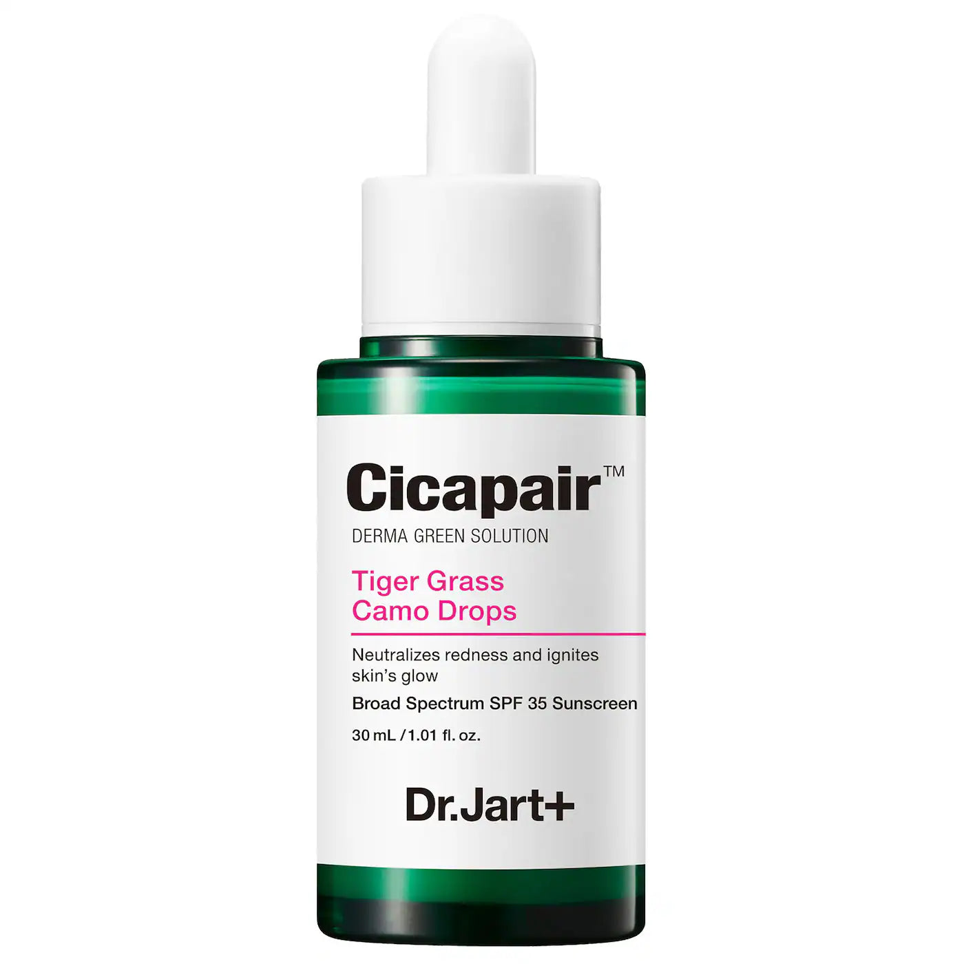 Cicapair ™ Tiger Grass Camo Drops Color Corrector SPF 35 - Dr.Jart+ / Suero corrector para el enrojecimiento