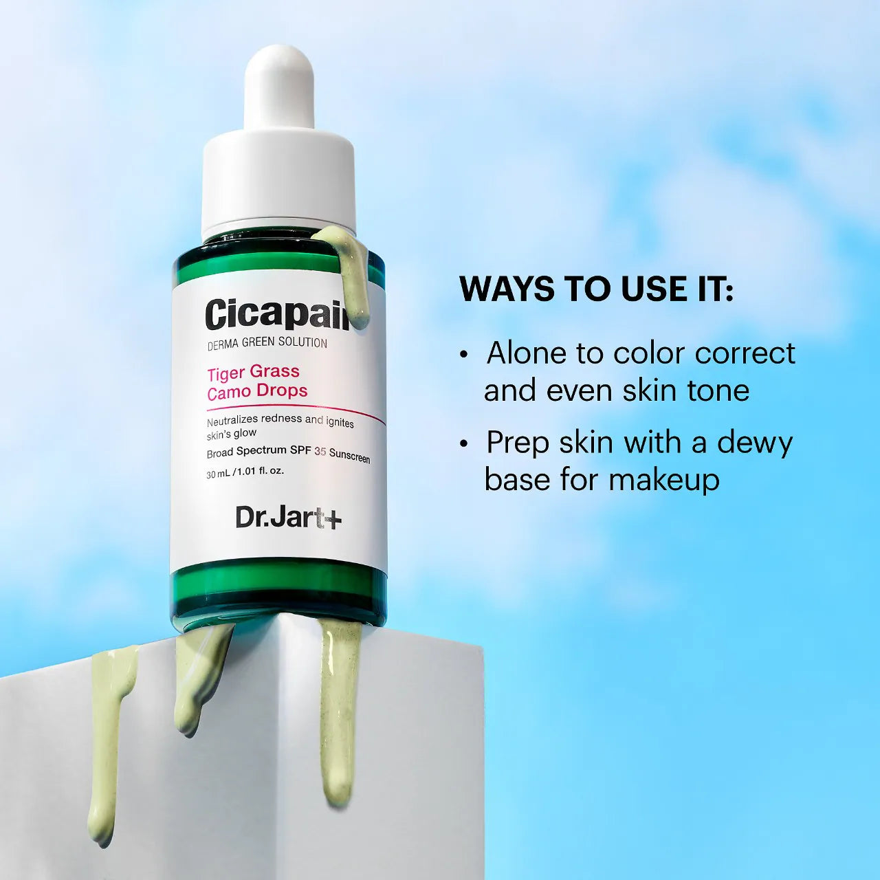 Cicapair ™ Tiger Grass Camo Drops Color Corrector SPF 35 - Dr.Jart+ / Suero corrector para el enrojecimiento