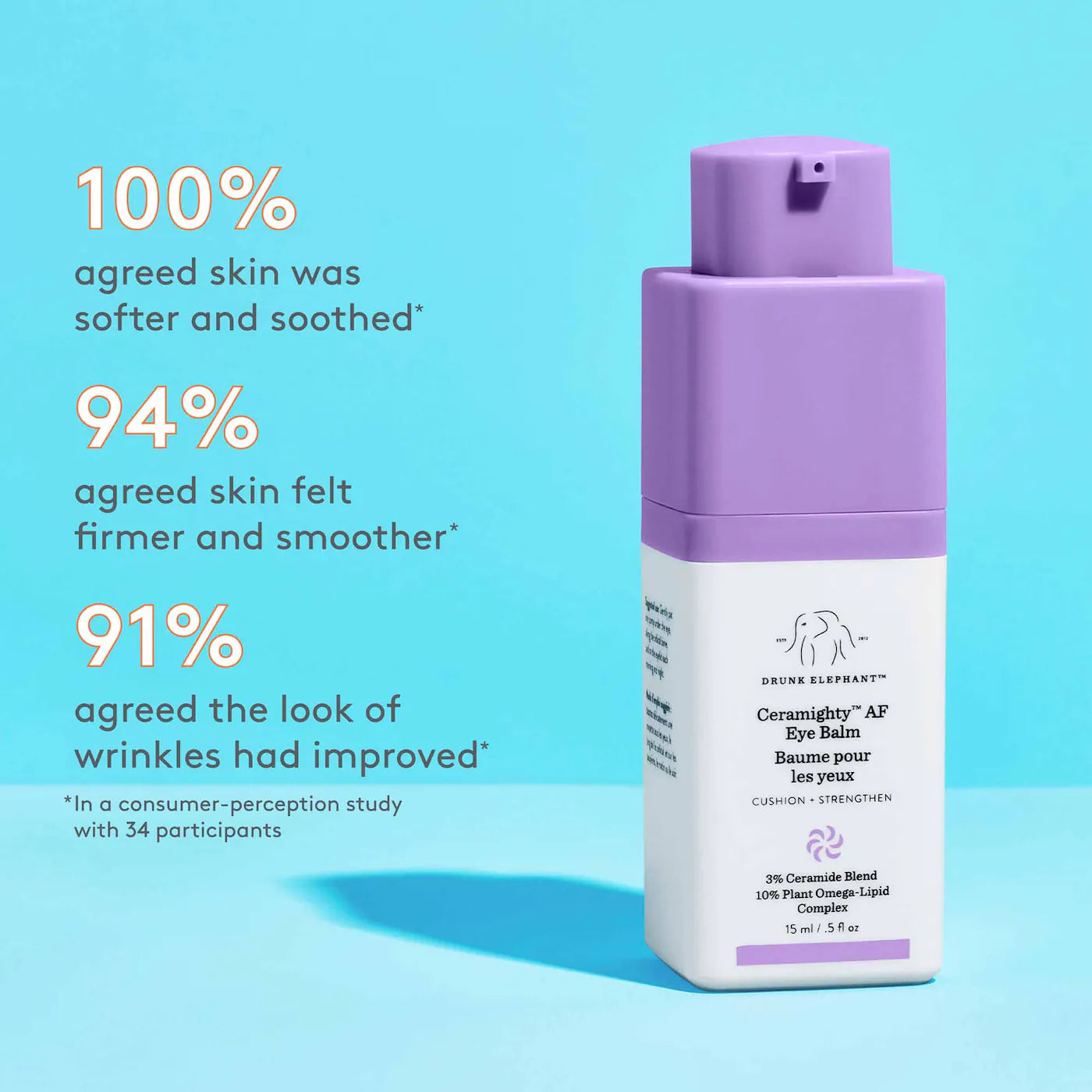 *PREORDEN: Ceramighty™ AF Eye Cream with Ceramides - Drunk Elephant / Crema de ojos elasticidad y fatiga