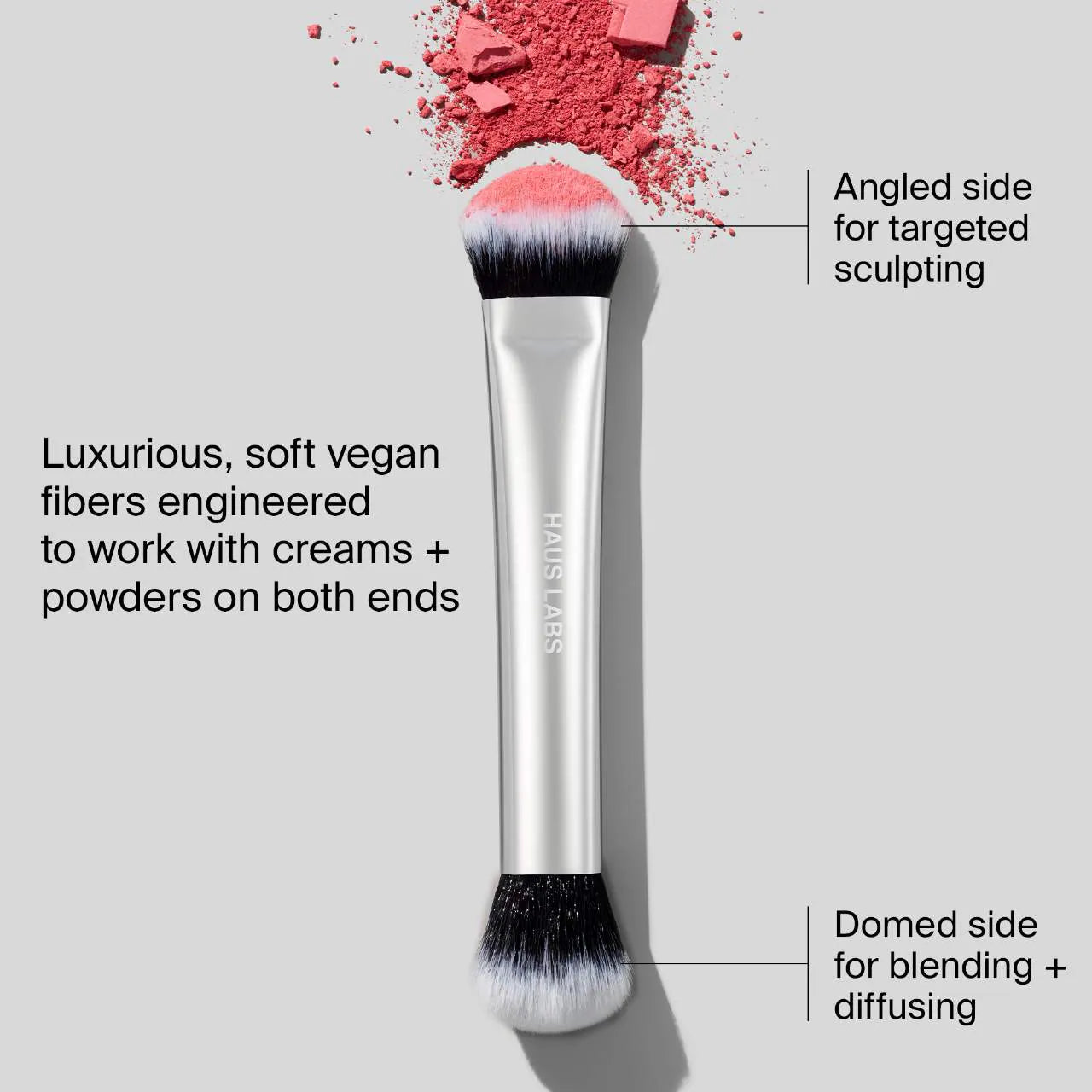 Dual-Ended Multi-Purpose Brush - HAUS LABS BY LADY GAGA / Brocha multiusos de doble punta