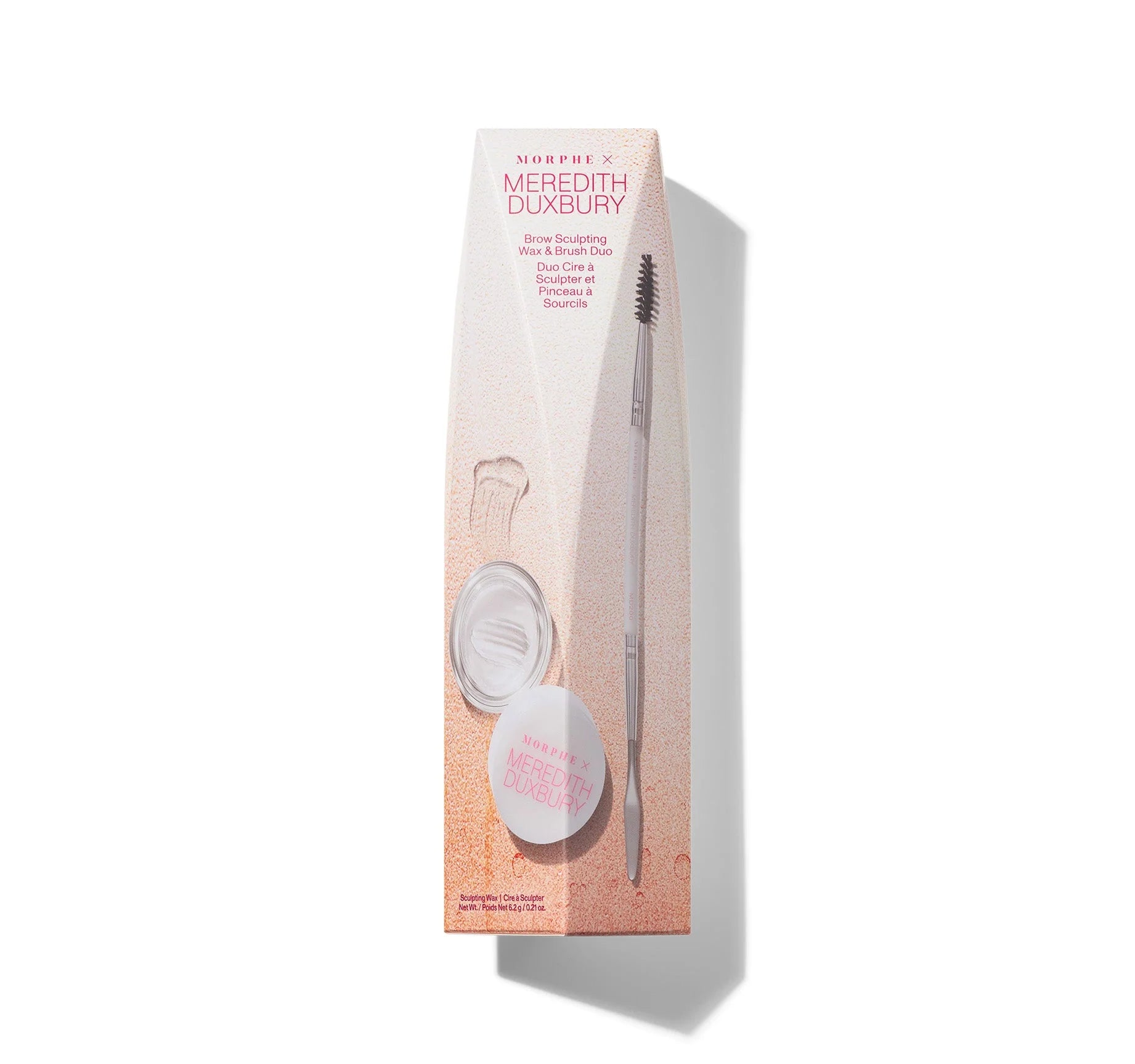 Duxbury Brow Sculpting Wax And Brush Duo - Morphe X Meredith / Set de Cera para cejas y Aplicador de dos puntas