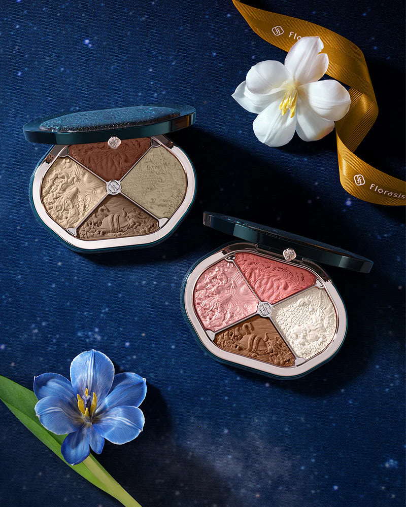 Eastern Beasts Sculpting Makeup Palette / Flowery Makeup Relief Palette - Florasis / Paleta para rostro 4 en 1