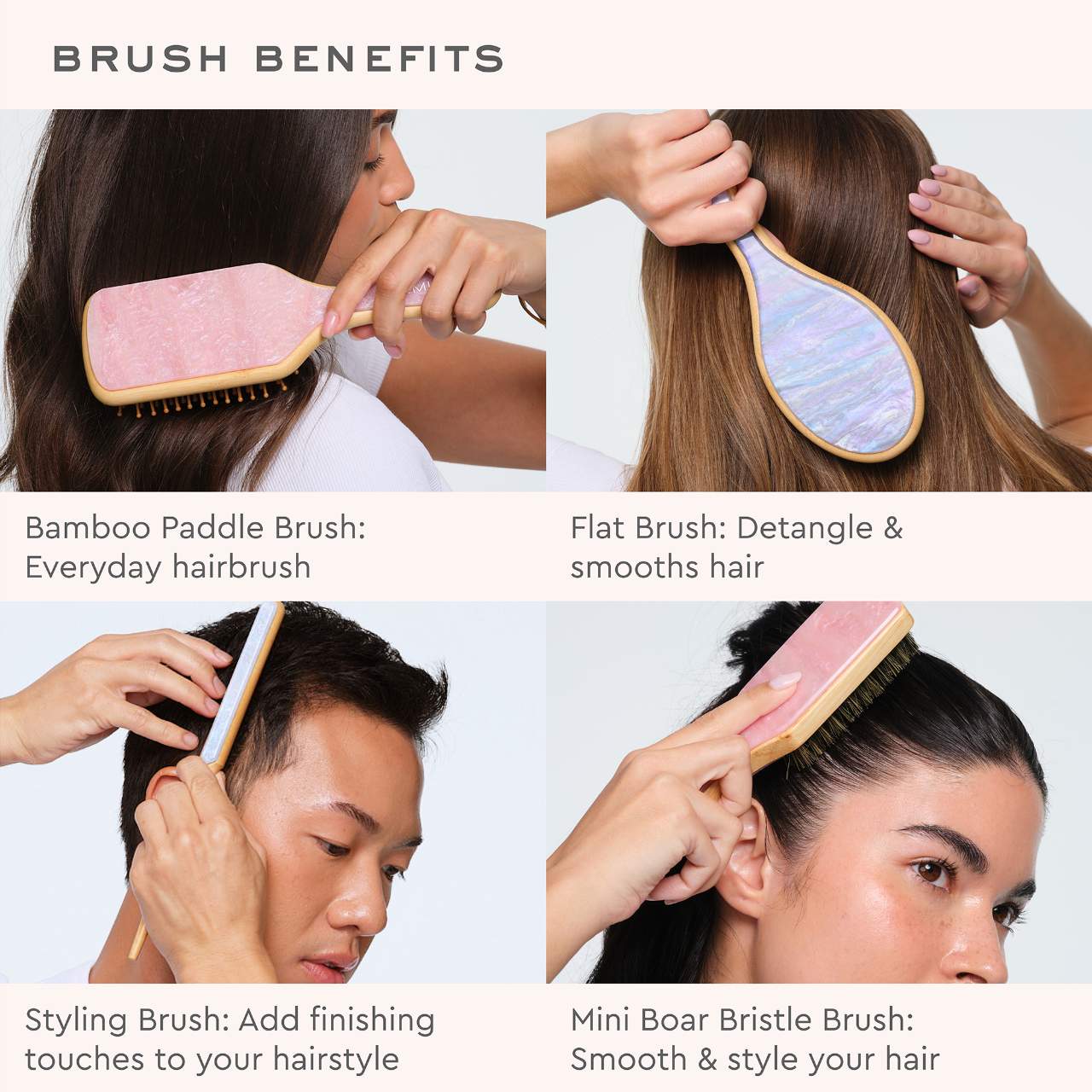 *PREORDEN: Flat Hair Brush in Blue Sugar - Emi Jay / Cepillo para desenredar