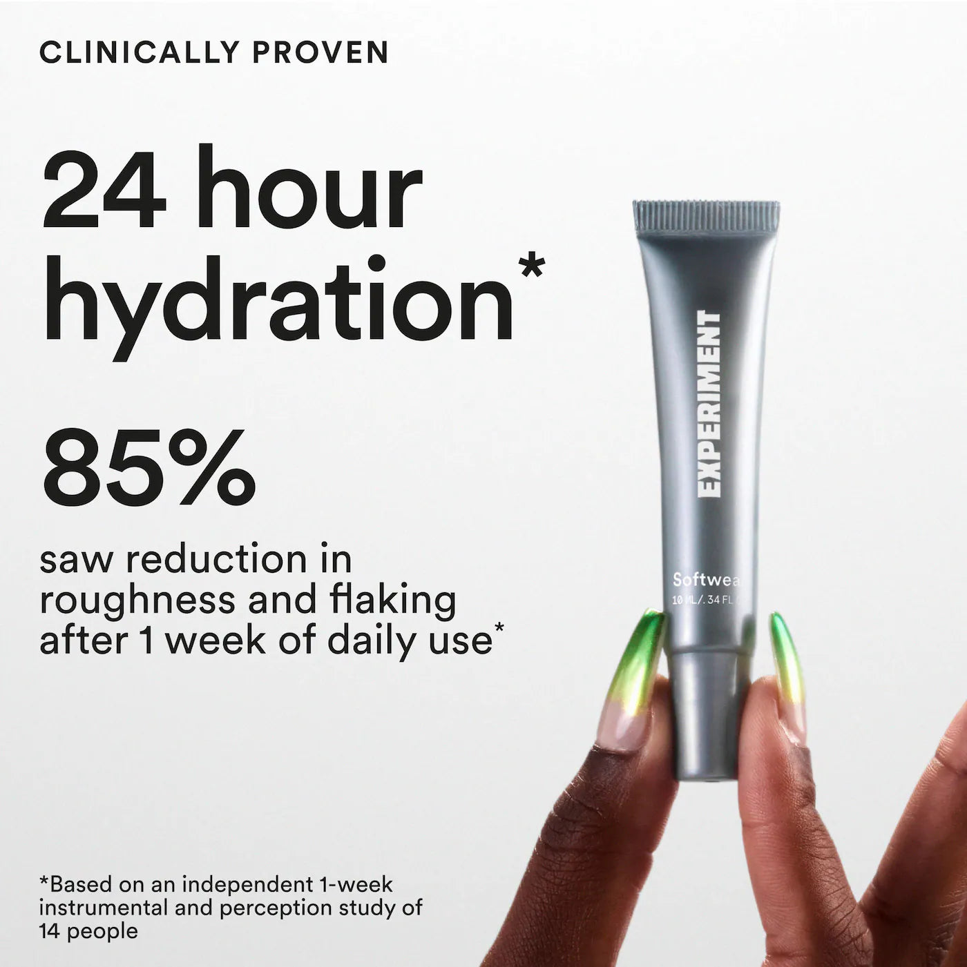 *PREORDEN: Softwear Exfoliating and Hydrating Daily Lip Treatment with Squalane + AHA - Experiment / Labial hidratante y exfoliante