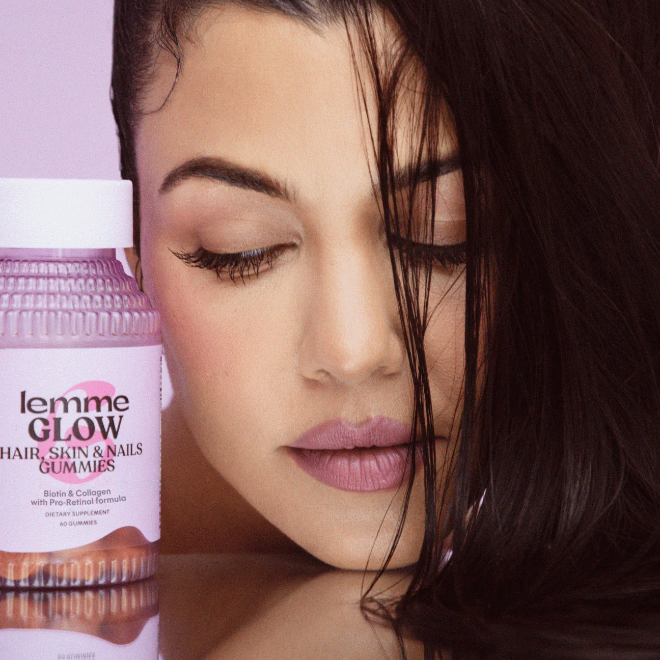 GLOW Hair, Skin & Nails Gummies - lemme / Gomitas para el cabello, piel y uñas