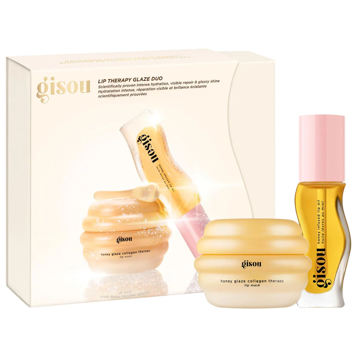 *PREORDEN: Lip Therapy Duo Set - Gisou / Set para labios y cabello