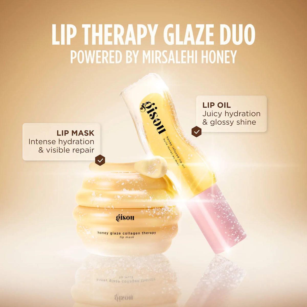 *PREORDEN: Lip Therapy Duo Set - Gisou / Set para labios y cabello