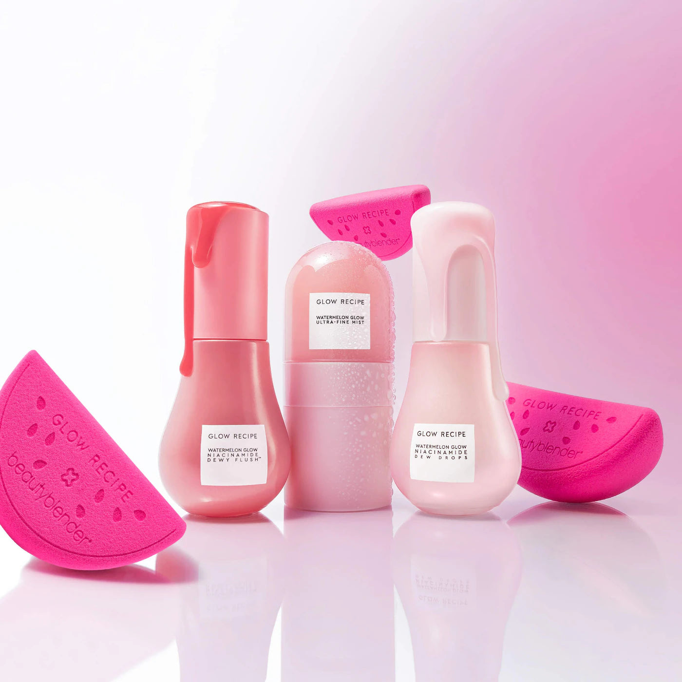 ^PREORDEN: Glow Recipe X Beautyblender Watermelon Glow Bestsellers - Glow Recipe / Set de 4 piezas para el cuidado del rostro