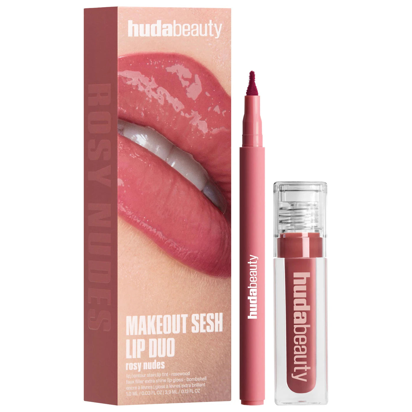 *PREORDEN: Make Out Sesh Lip Stain and Lip Gloss Duos - HUDA BEAUTY / Set 2 pzas labios