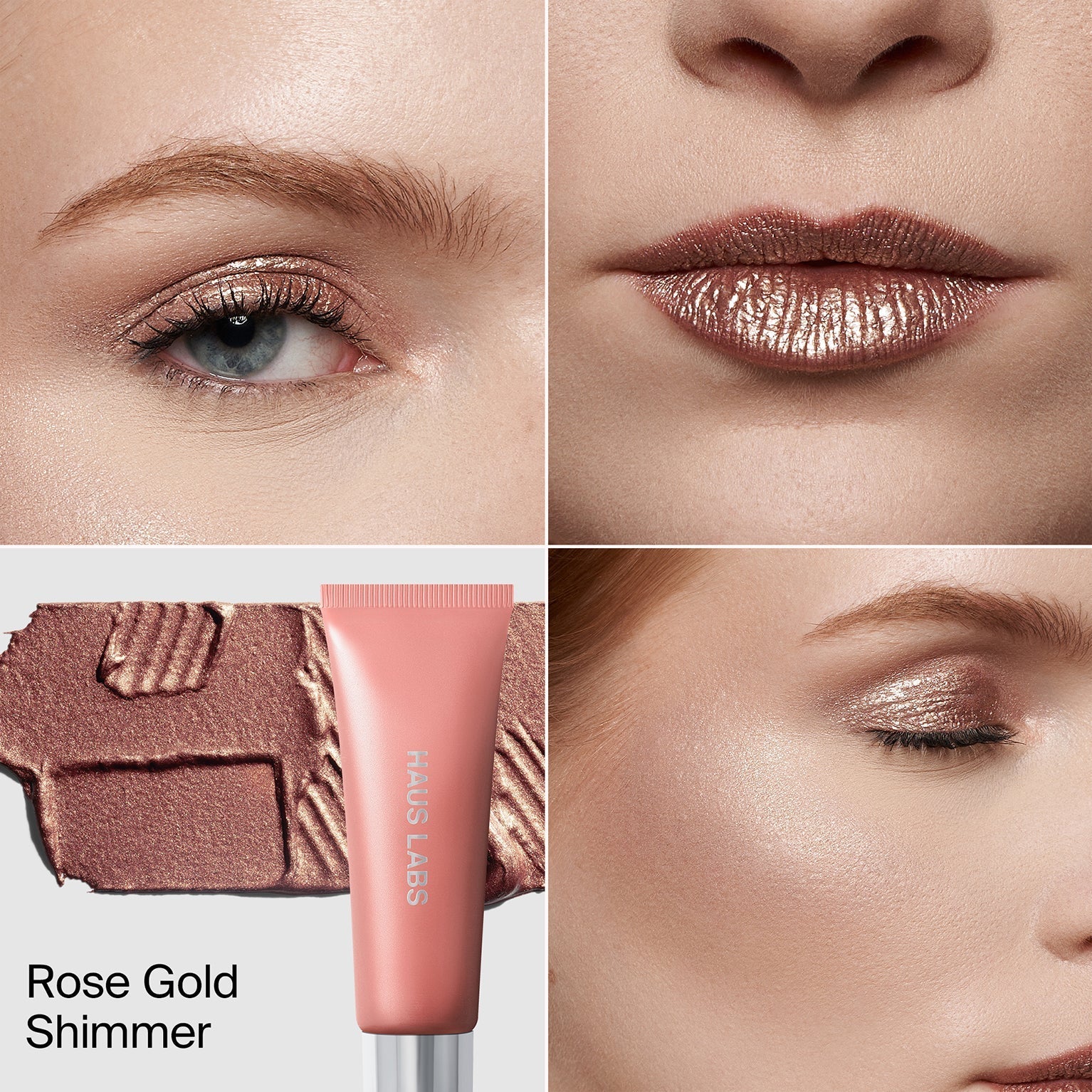 *PREORDEN: Hy-Power Pigment Paint Rose Gold Shimmer - HAUS LABS BY LADY GAGA / Pigmento multiusos