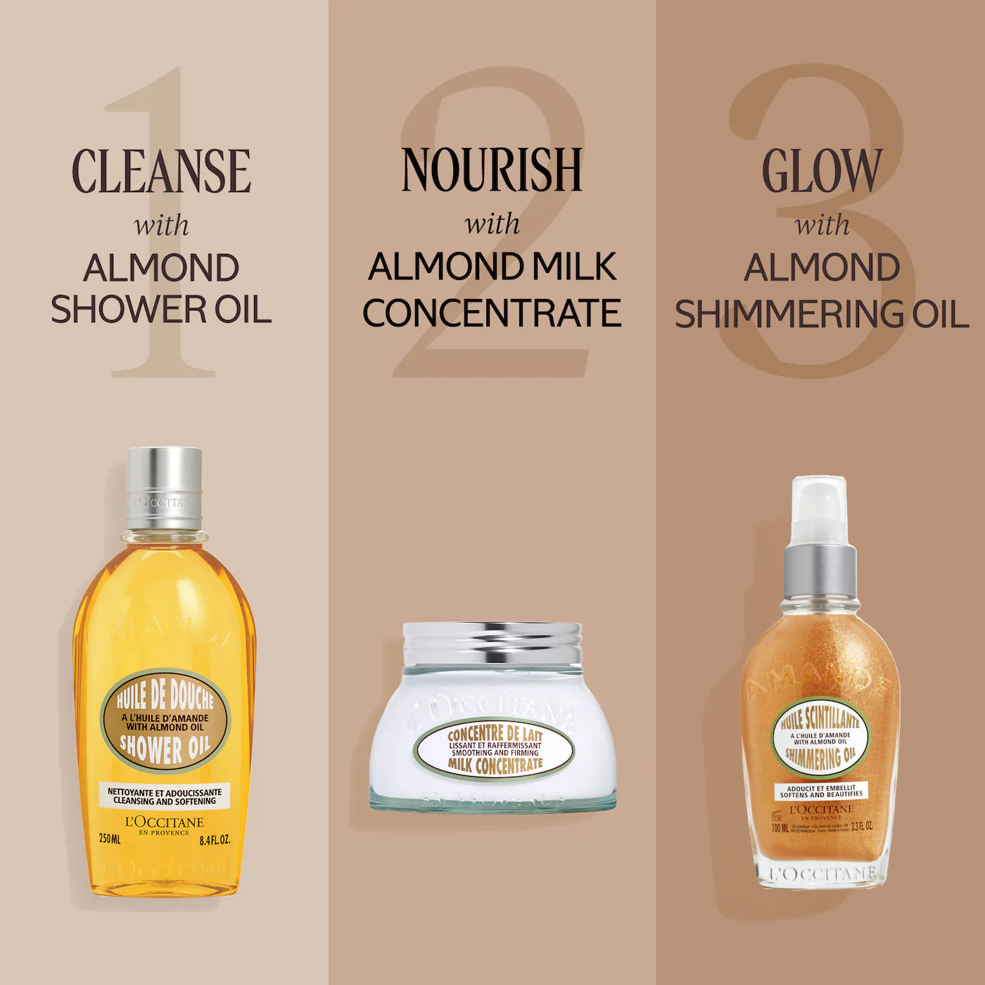 *PREORDEN: Instant Golden Glow with Almond Shimmering Body Oil - L'Occitane / Aceite corporal ligero que nutre con un brillo dorado y luminoso
