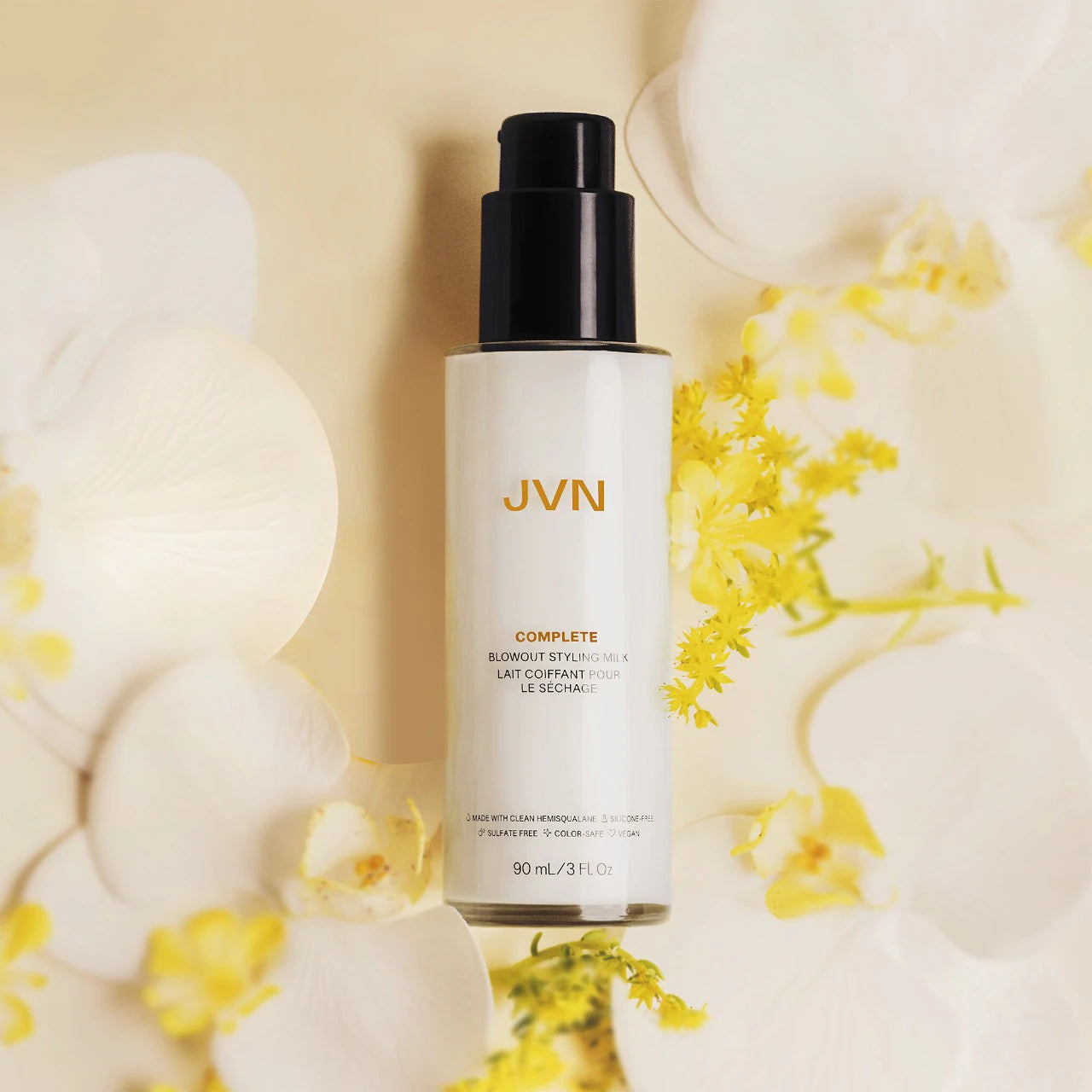 Complete Blowout Styling Milk - JVN / Leche moldeadora para suavidad, memoria de peinado y protección calor