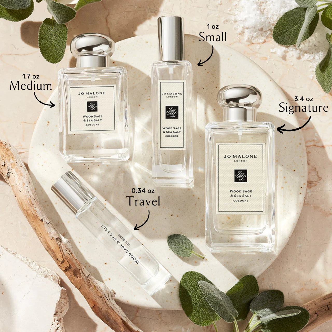 Wood Sage & Sea Salt Cologne 9ml - Jo Malone / Perfume fresco SIN CAJA