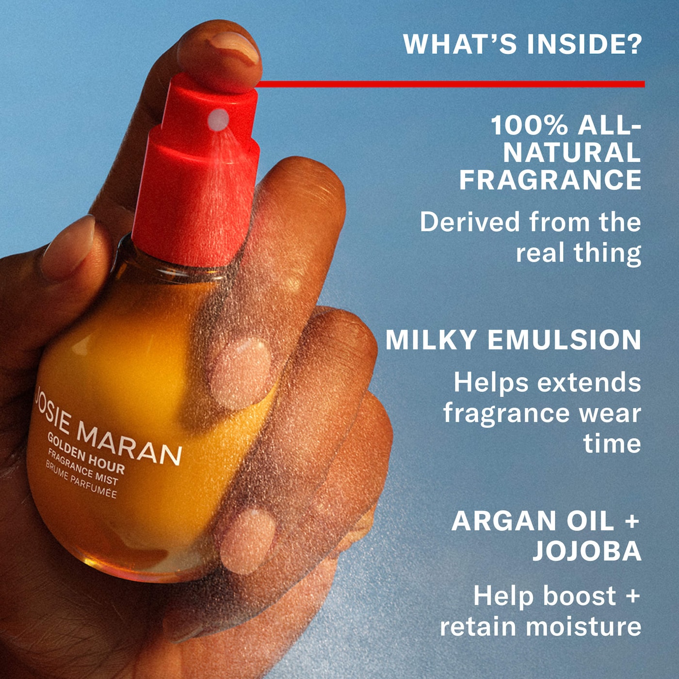 *PREORDEN: Vanilla Vibezzz - Body + Hair Fragrance Mist with 100% Natural Scents - Josie Maran / Mist para piel y cabello
