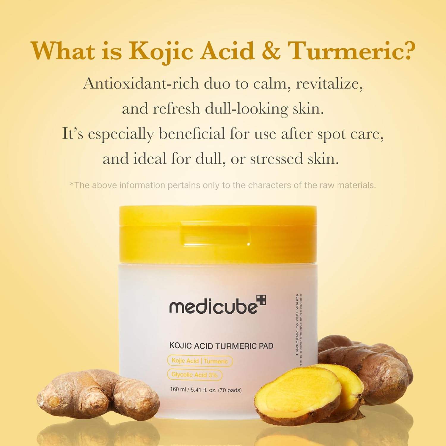 Kojic Acid Tumeric Toner Pad - Medicube / Almohadillas para piel radiante