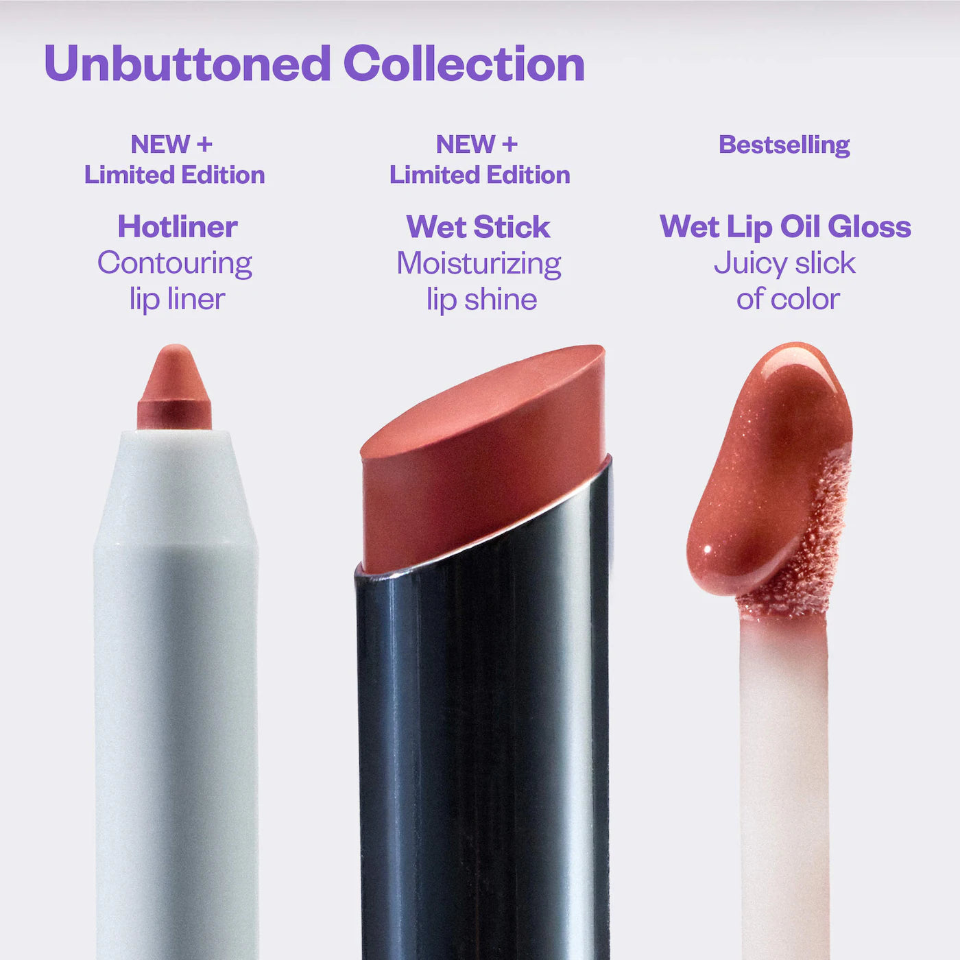 *PREORDEN: Unbuttoned Lip Liner, Lipstick, and Gloss Gift Set - Kosas / Set 3 pzas para labios