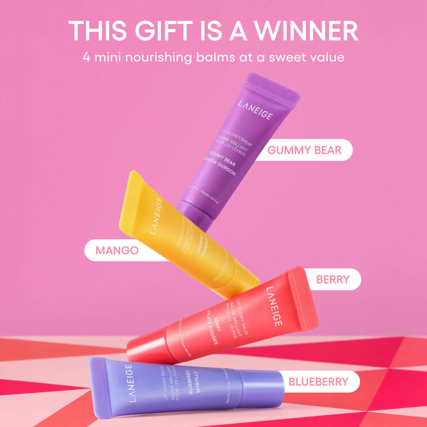 *PREORDEN: Glowy Lip Minis - Laneige / Set 4 minis para labios