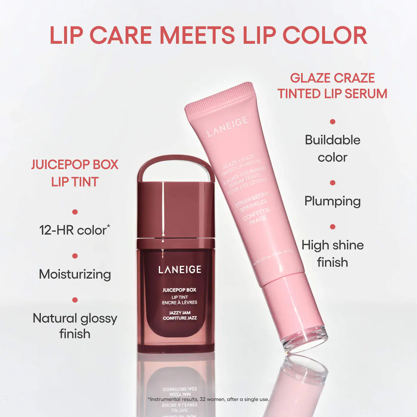 *PREORDEN: JuicePop Box Lip Oil Stain 12HR Hydrating Tint - Laneige / Tinta labial ligera